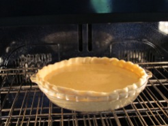 pie in the oven