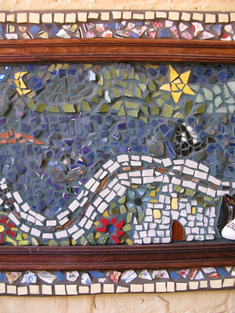 framed mosaic art