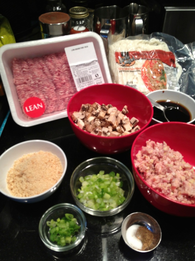 ingredients for noodle dish